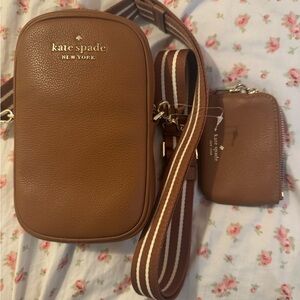 Kate Spade Tan Crossbody Bag and Wallet Set